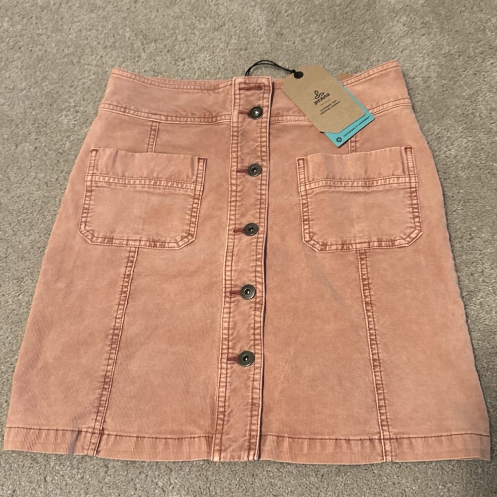 Women's Pink Button-Front Skirt
